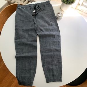 Club Monaco Lex Linen Houndstooth Cropped Jogger